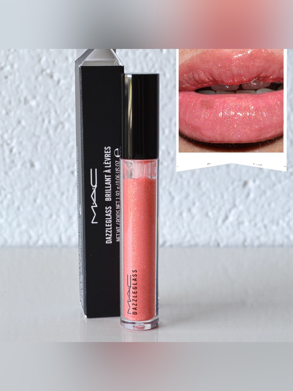 MAC Cosmetics Dazzleglass Lipgloss *EURO BEAT* Discontinued Salmon Pink Gold